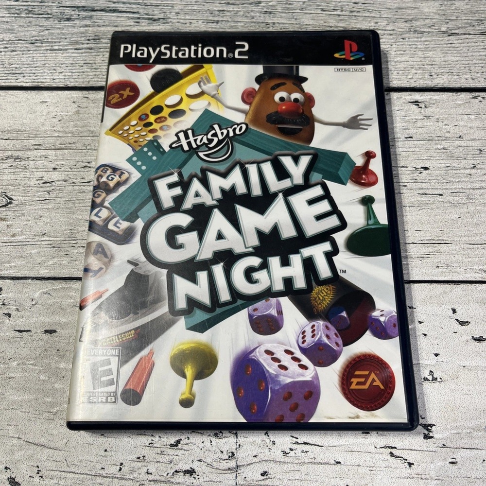 Hasbro Family Game Night Sony PlayStation 2 PS2 2008 CIB Connect 4 Battleship EA
